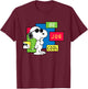 Peanuts Be Joe Cool Snoopy T-Shirt - T-Shirt | Maroon