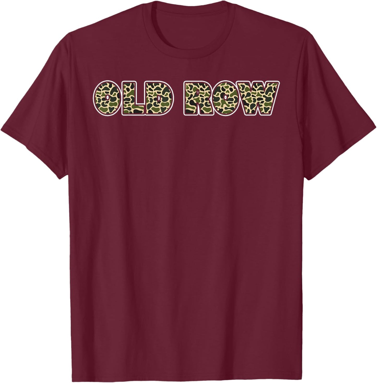 Retro Old Camo Row Vintage Old Row Camo Camouflage Men Women T-Shirt - T-Shirt | Maroon