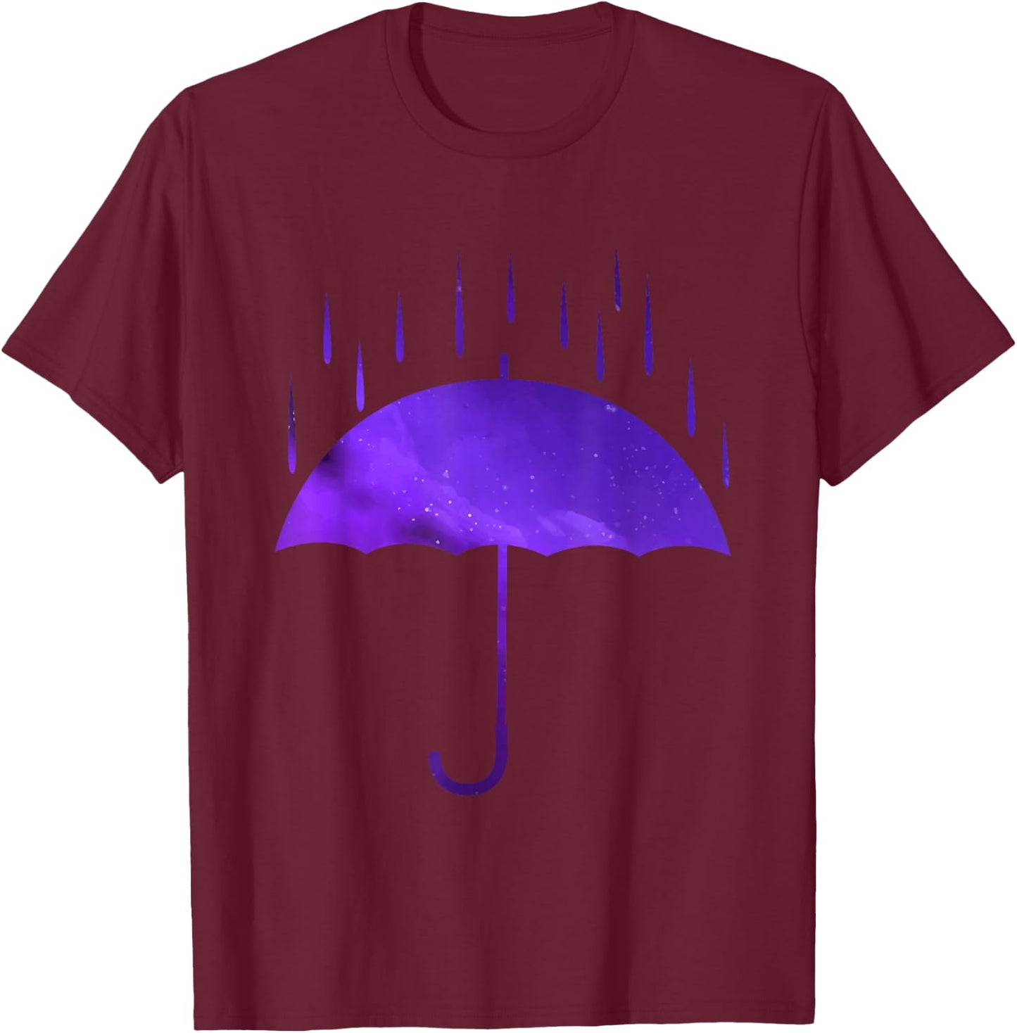 Rain Purple Umbrella Violet Favorite Color T-Shirt - T-Shirt | Maroon