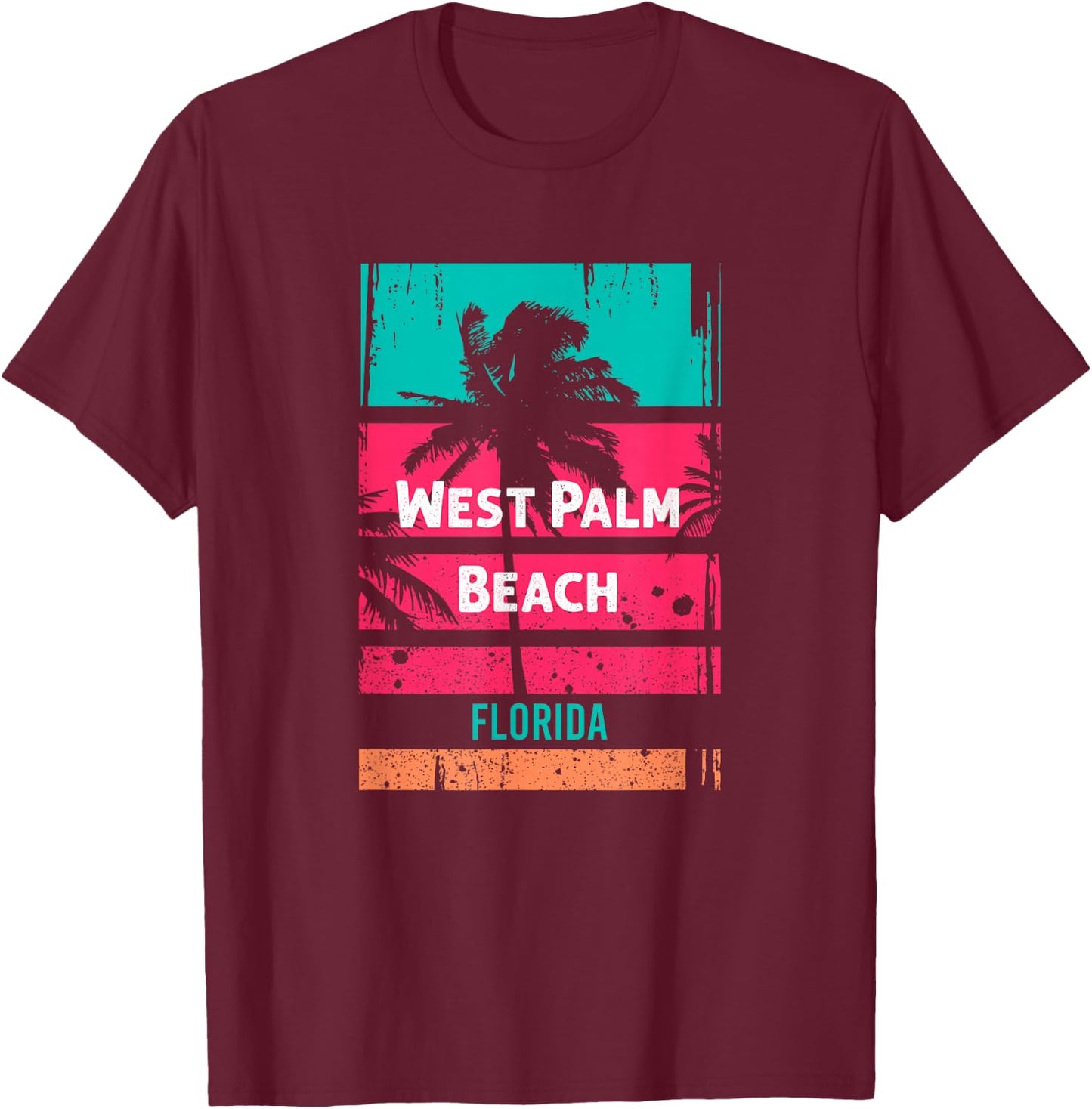West Palm Beach Souvenir - Florida Reminder T-Shirt - T-Shirt | Maroon