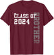Brother Senior 24 Proud Brother Of A Class Of 2024 Graduate T-Shirt - T-Shirt | Maroon