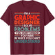 Graphic Designer T-Shirt - T-Shirt | Maroon
