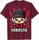 Hibachi Chef, Kawaii Hibachi , Small T-Shirt - T-Shirt | Maroon