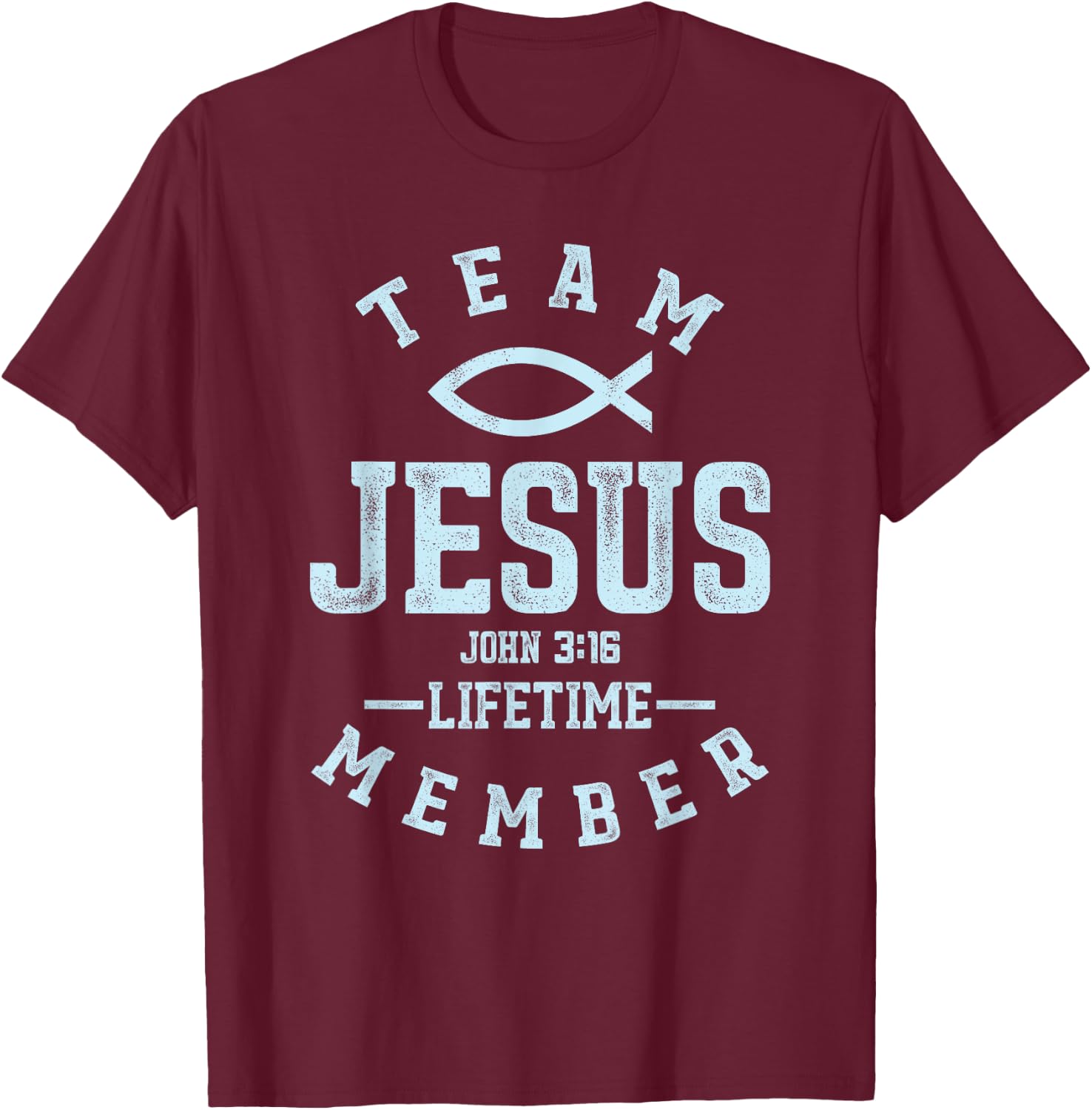 Christian Gift Shirt Team Jesus Religious God T-Shirt - T-Shirt | Maroon