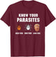 Know Your parasites - Funny Anti Trump T-Shirt - T-Shirt | Maroon