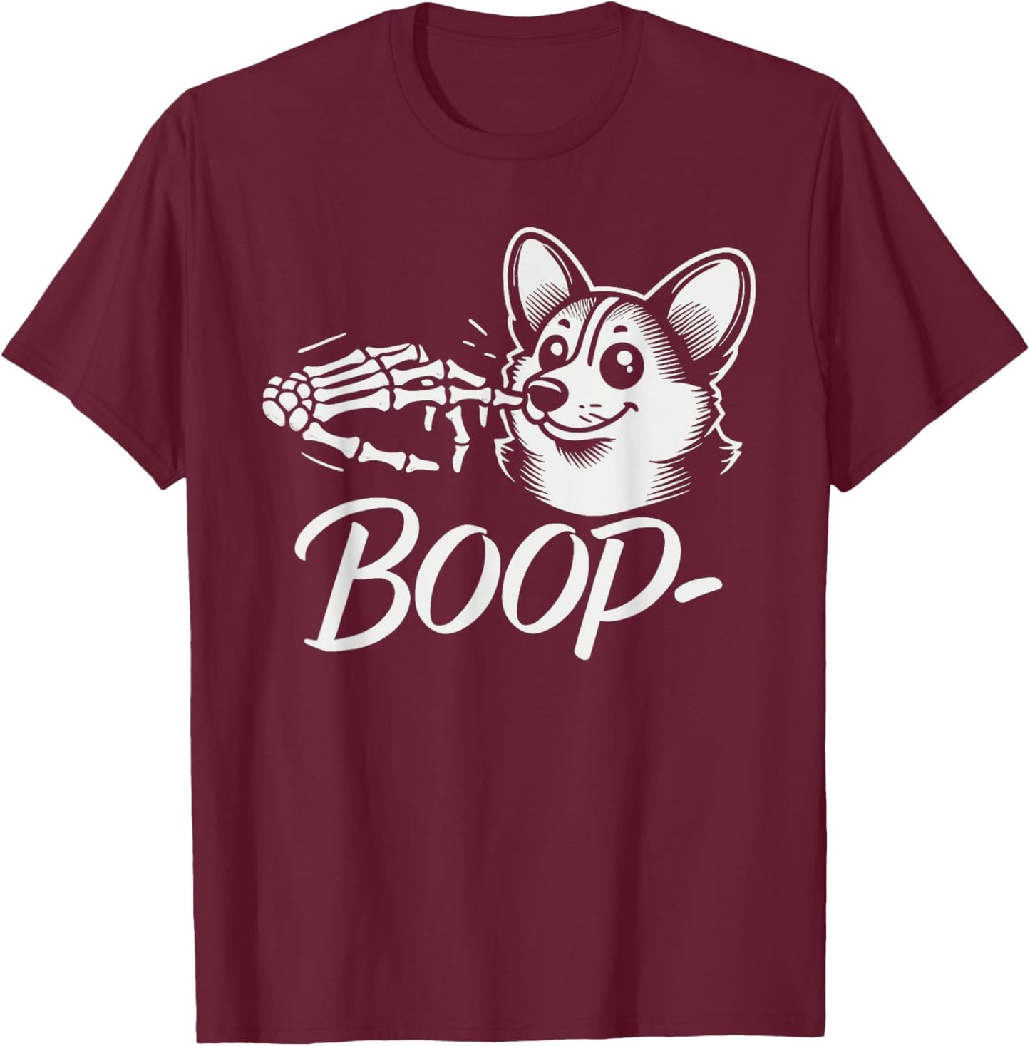 Boop Halloween Corgi Funny Corgi Halloween T-Shirt - T-Shirt | Maroon