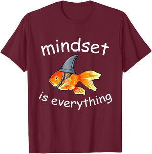 Everything Is Mindset Shark Fin Goldfish Vintage T-Shirt - T-Shirt | Maroon