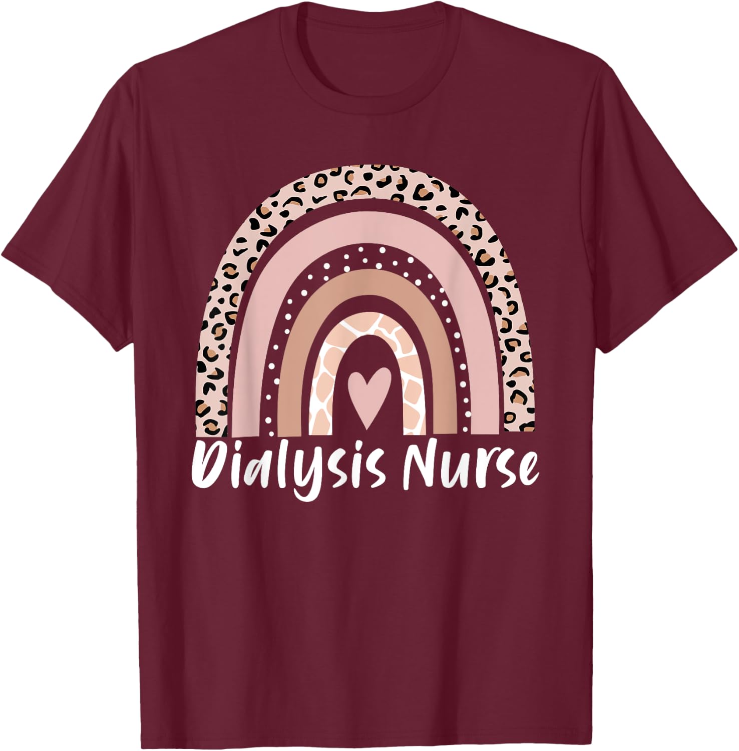 Dialysis Nurse RN Nephrology Registered rainbow Kidney RN T-Shirt - T-Shirt | Maroon