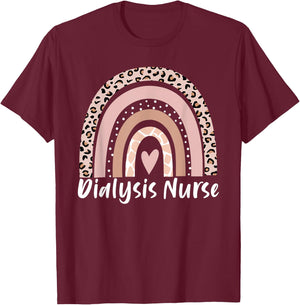 Dialysis Nurse RN Nephrology Registered rainbow Kidney RN T-Shirt - T-Shirt | Maroon
