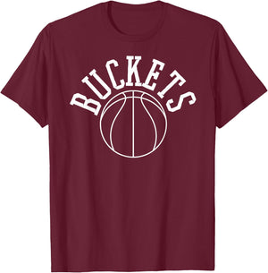 Baller Basketball Get Buckets T Shirt Art- I GET Buckets T-Shirt - T-Shirt | Maroon
