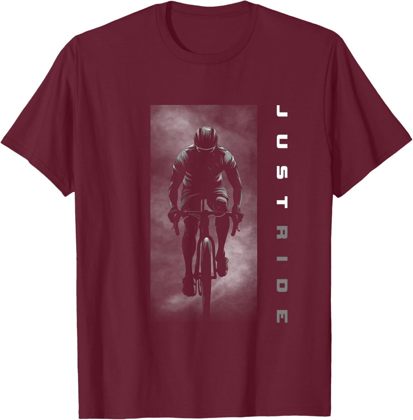 Road Biking Bicycle Cycling T-Shirt - T-Shirt | Maroon