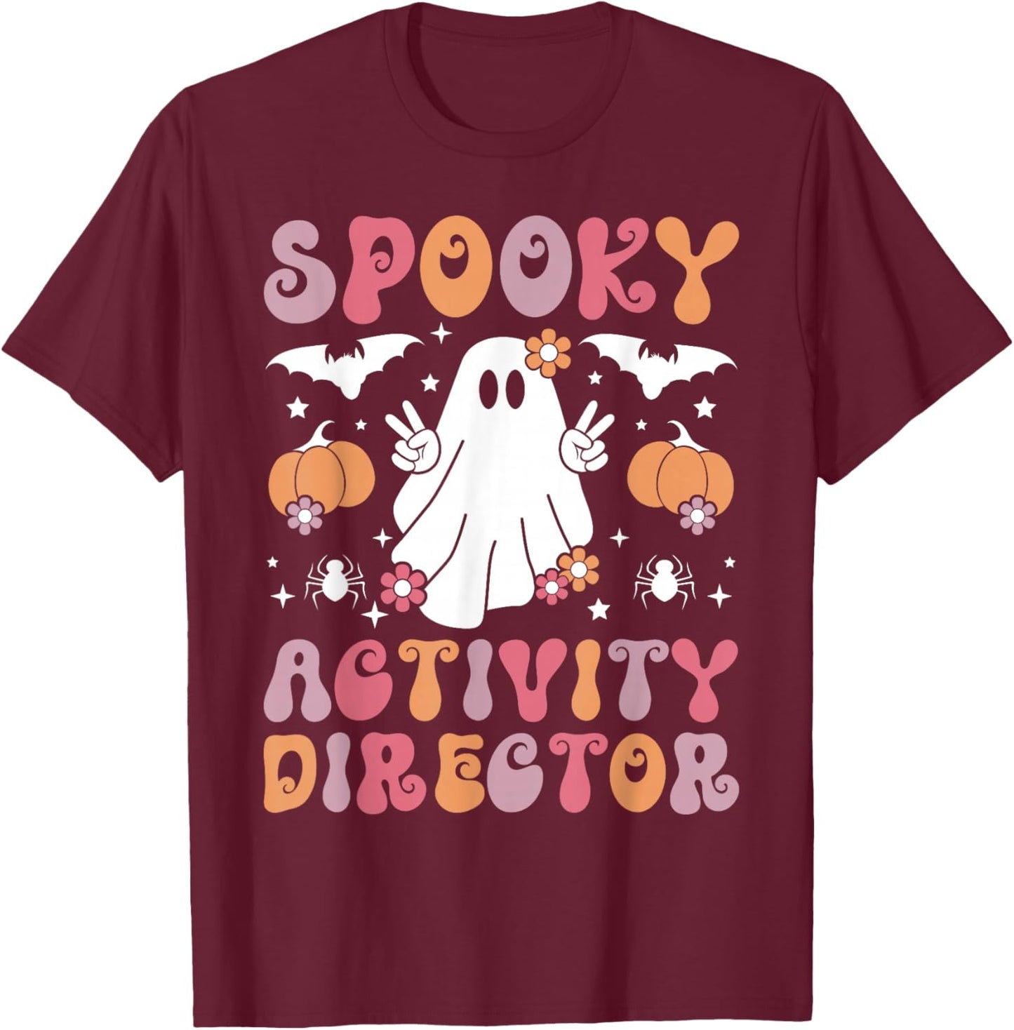 Spooky Activity Director Halloween Activity Coordinator T-Shirt - T-Shirt | Maroon