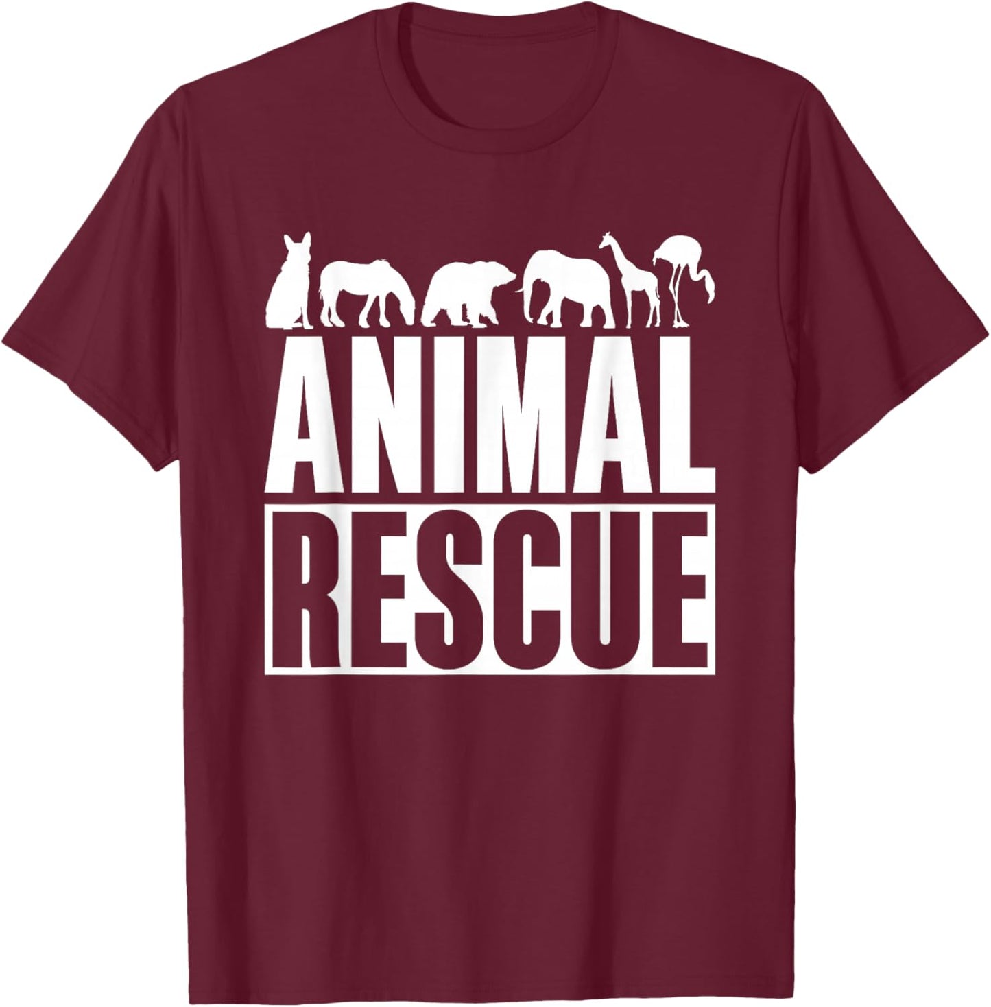 Animal Rescue Save Rescuing Animals Animal T-Shirt - T-Shirt | Maroon