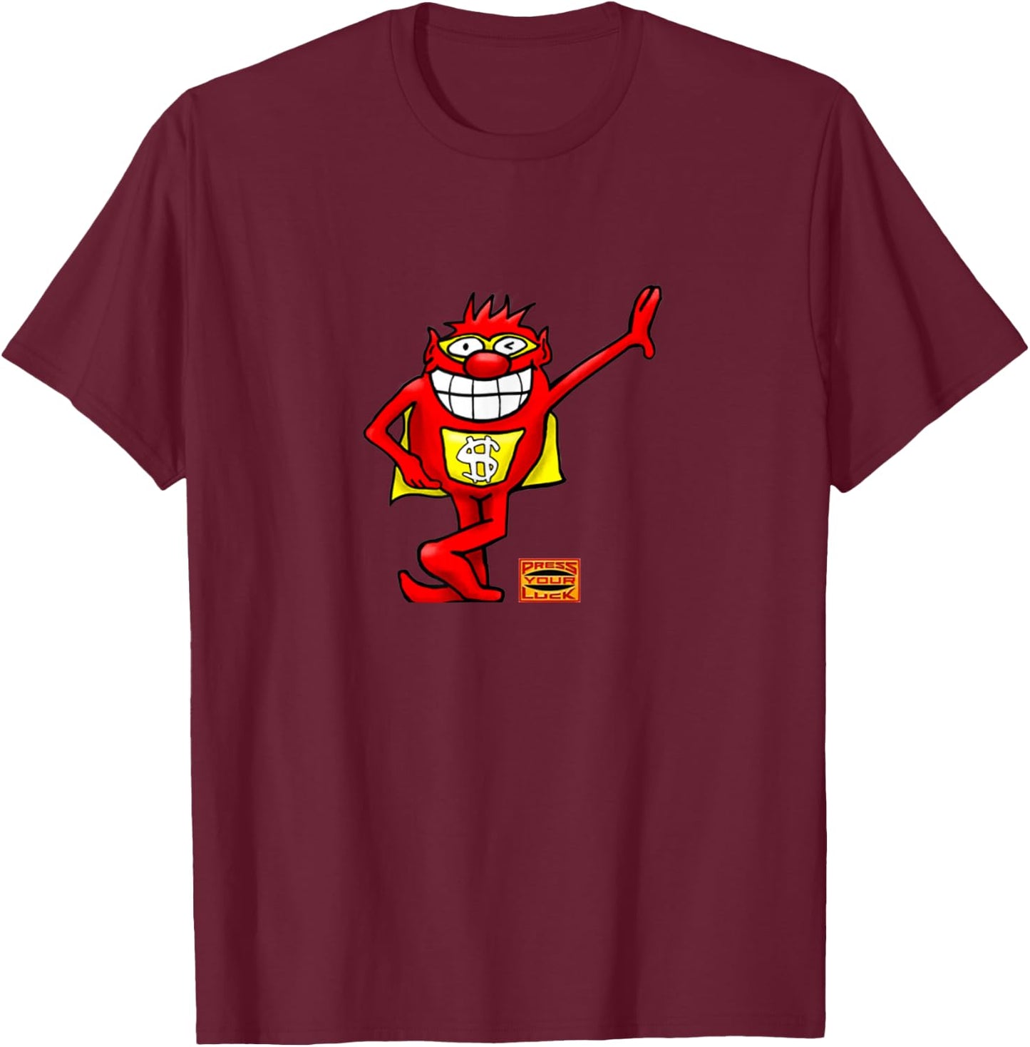 BUZZR Press Your Luck Whammy T-Shirt - T-Shirt | Maroon