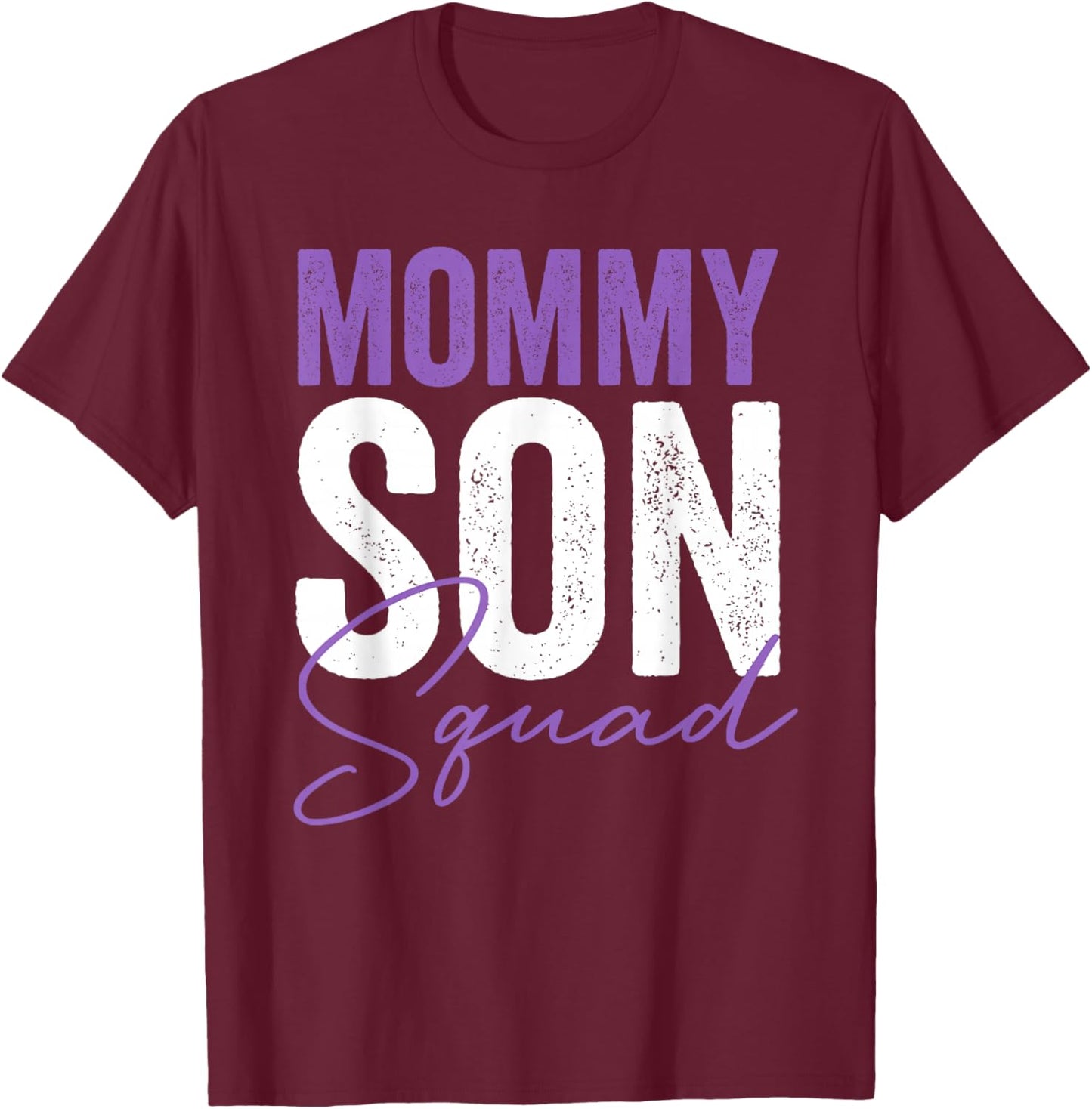 Mommy Son Squad Mom Mother's Day Matching Sons Mother Son T-Shirt - T-Shirt | Maroon