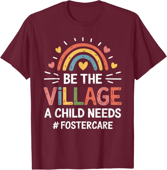 Foster Mom And Foster Dad Adoption Foster Care Parents T-Shirt - T-Shirt | Maroon