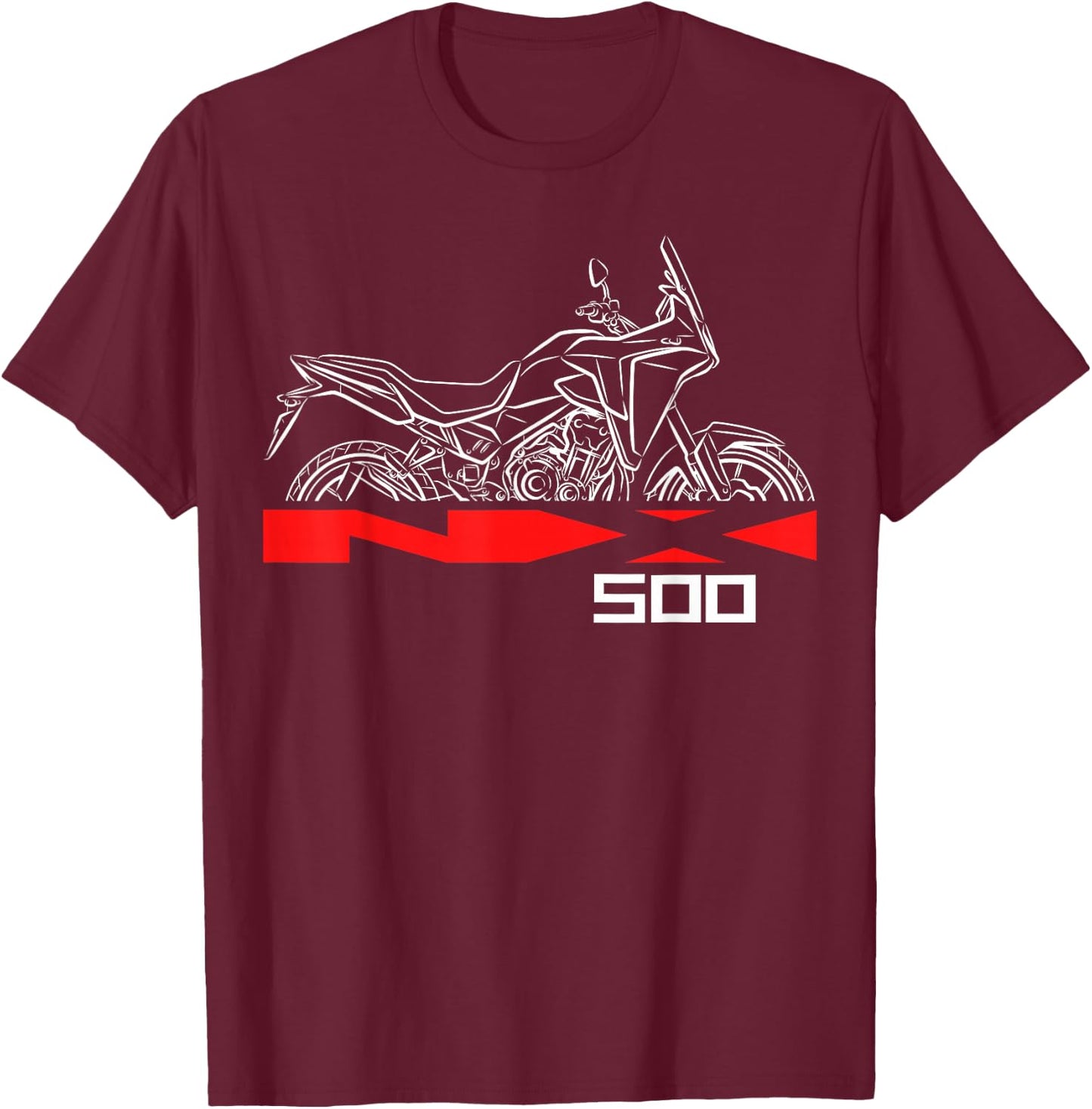 NX500 for ADV Riders, Motorcycle T-Shirt - T-Shirt | Maroon