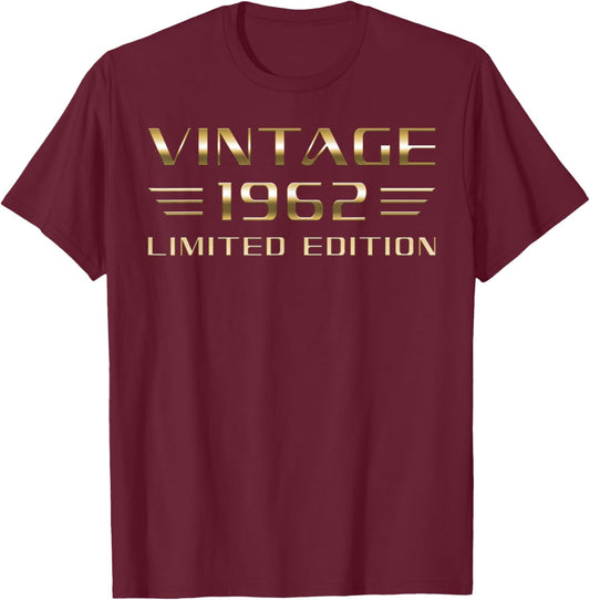 Vintage 1962 Limited Edition Classic Car 64th Birthday T-Shirt - T-Shirt | Maroon