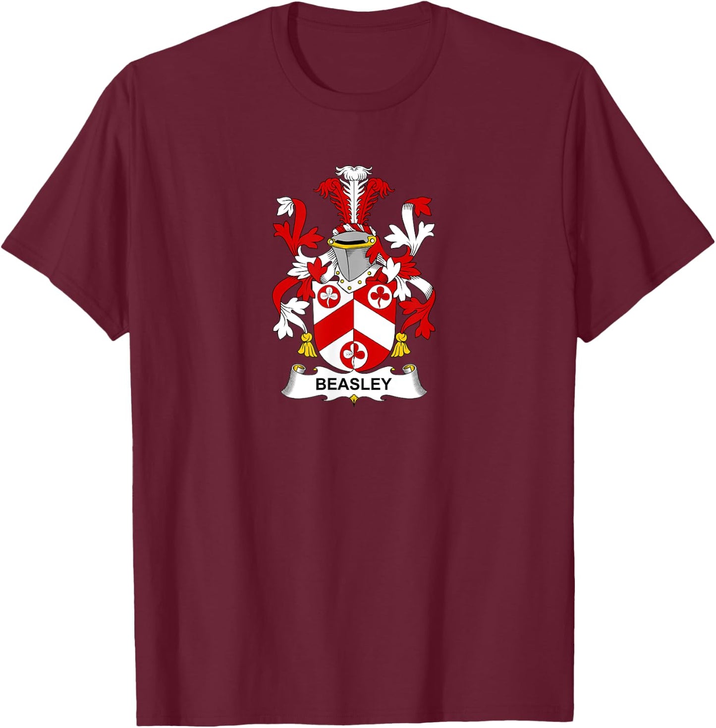 Beasley Coat of Arms - Family Crest Shirt T-Shirt - T-Shirt | Maroon