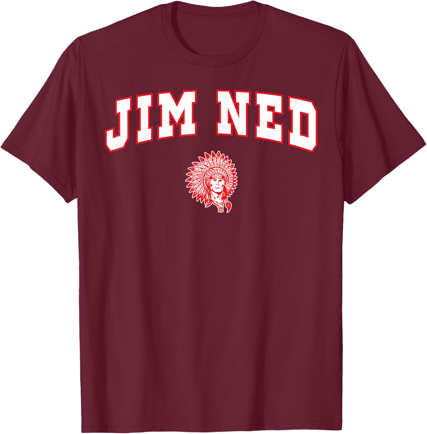 Jim Ned High School Indians C2 T-Shirt - T-Shirt | Maroon