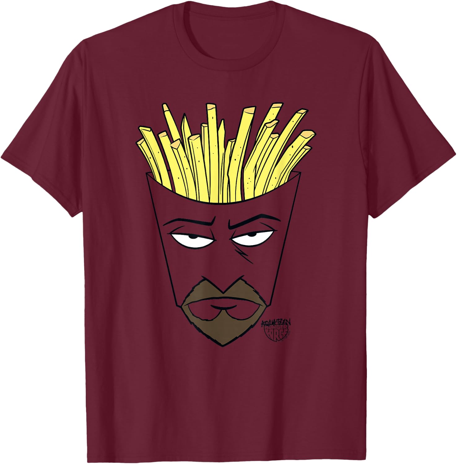 Aqua Teen Hunger Force Frylock Big Face T-Shirt - T-Shirt | Maroon