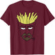 Aqua Teen Hunger Force Frylock Big Face T-Shirt - T-Shirt | Maroon
