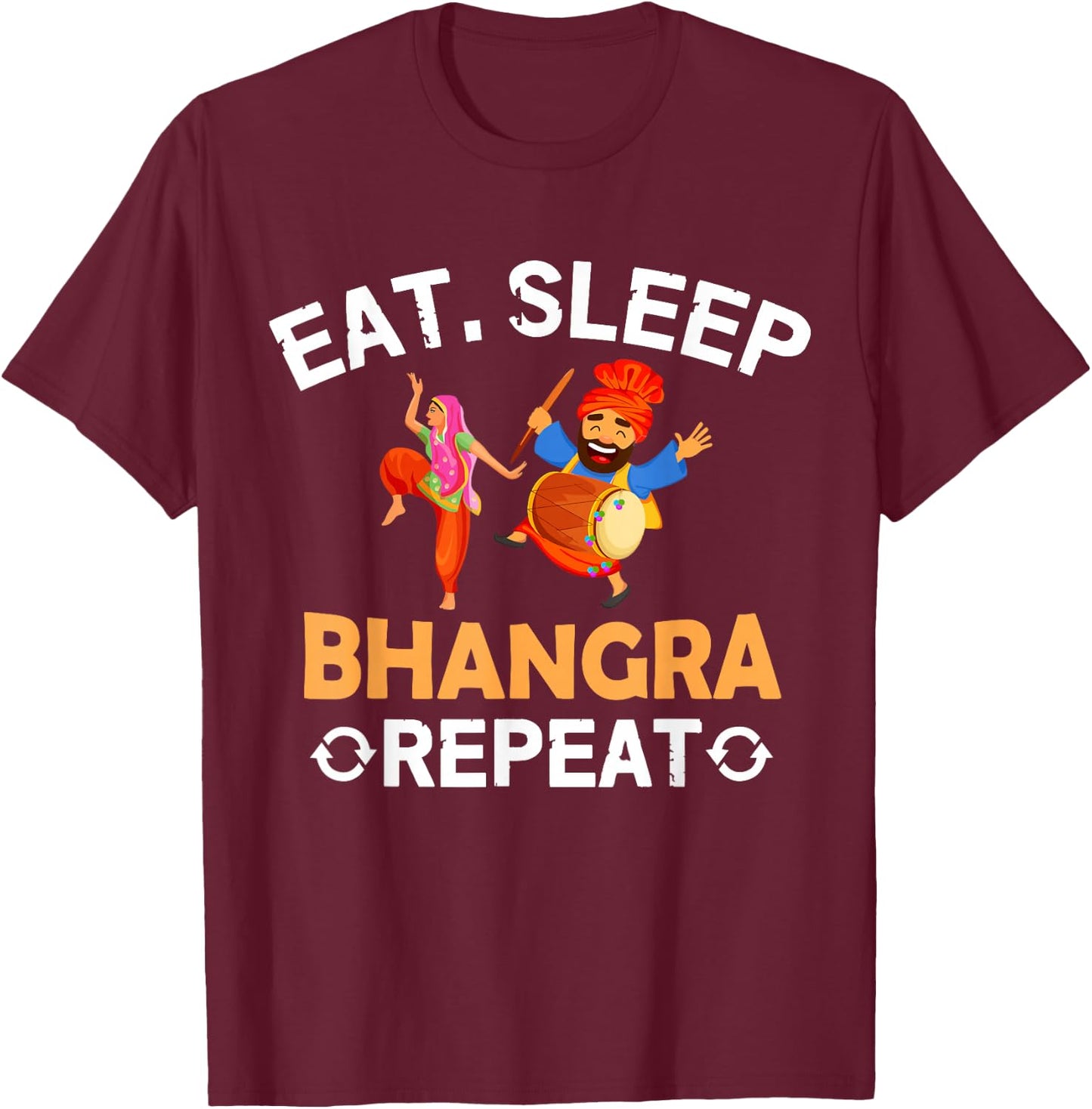 Bhangra Punjabi T-Shirt - T-Shirt | Maroon