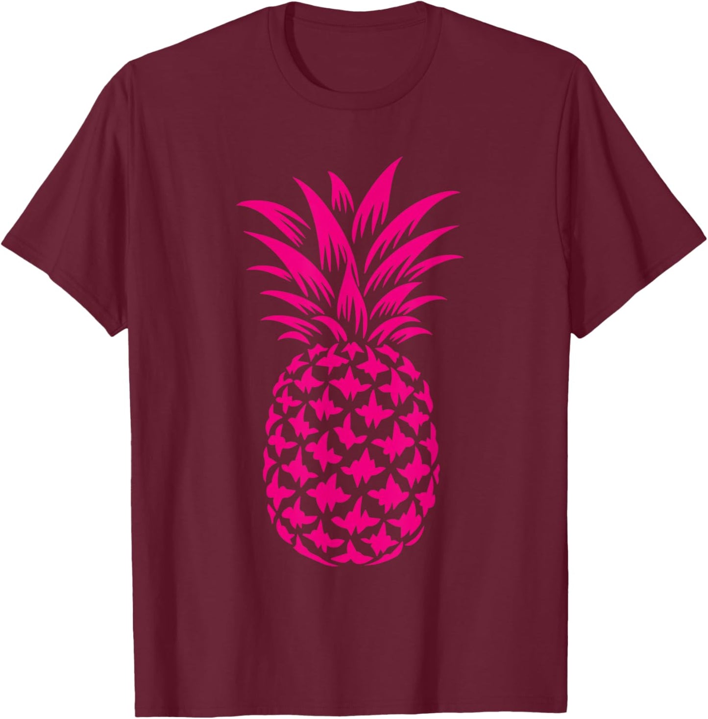 Pink Pineapple T-Shirt - T-Shirt | Maroon