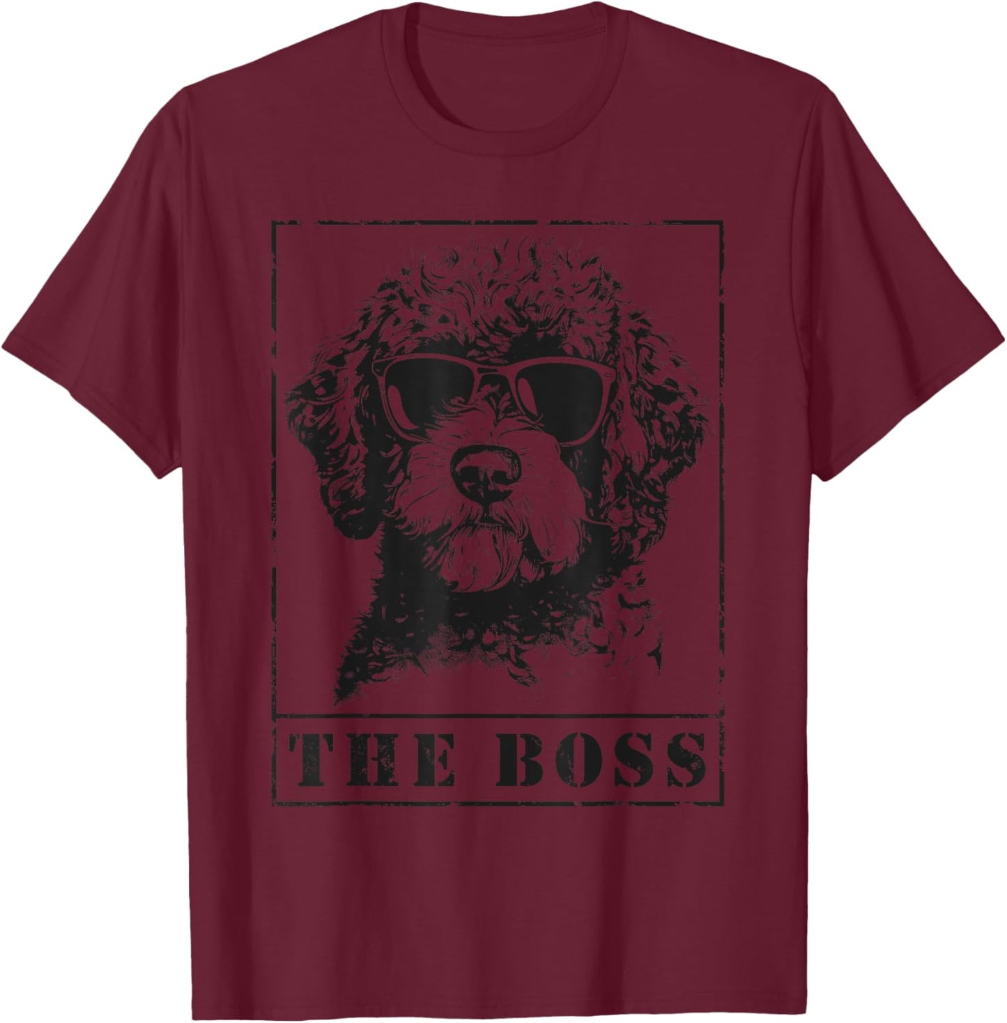 Der lustige Lagotto Romagnolo Boss Mama Papa Hundeliebhaber T-Shirt - T-Shirt | Maroon
