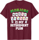 Funny Mahjong Art Women Retirement Mahjong Player T-Shirt - T-Shirt | Maroon