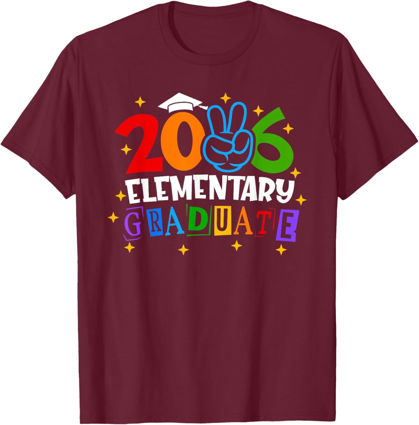 Elementary Graduate 2026 Graduation Class of 2026 Kids T-Shirt - T-Shirt | Maroon