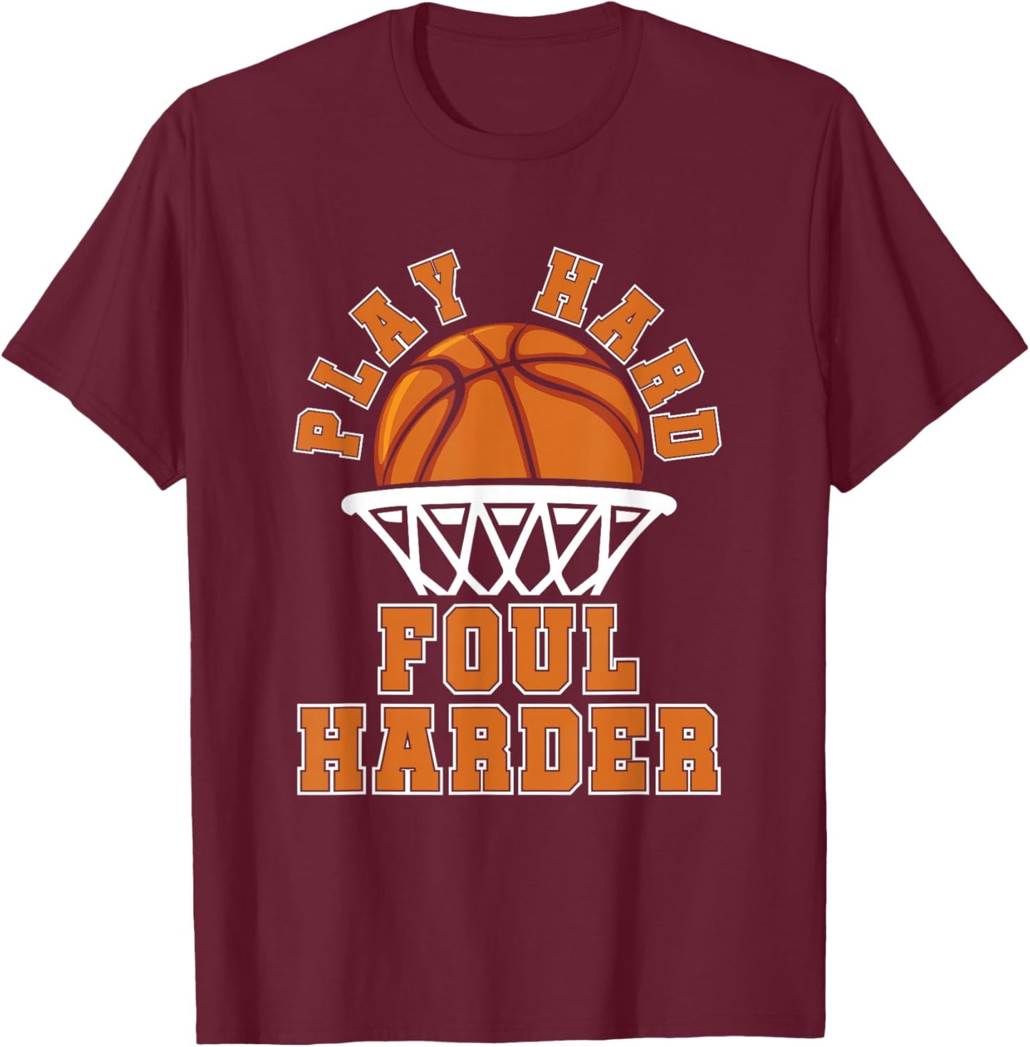 Bball Hoops Player - Streetball Basketball Fouls T-Shirt - T-Shirt | Maroon
