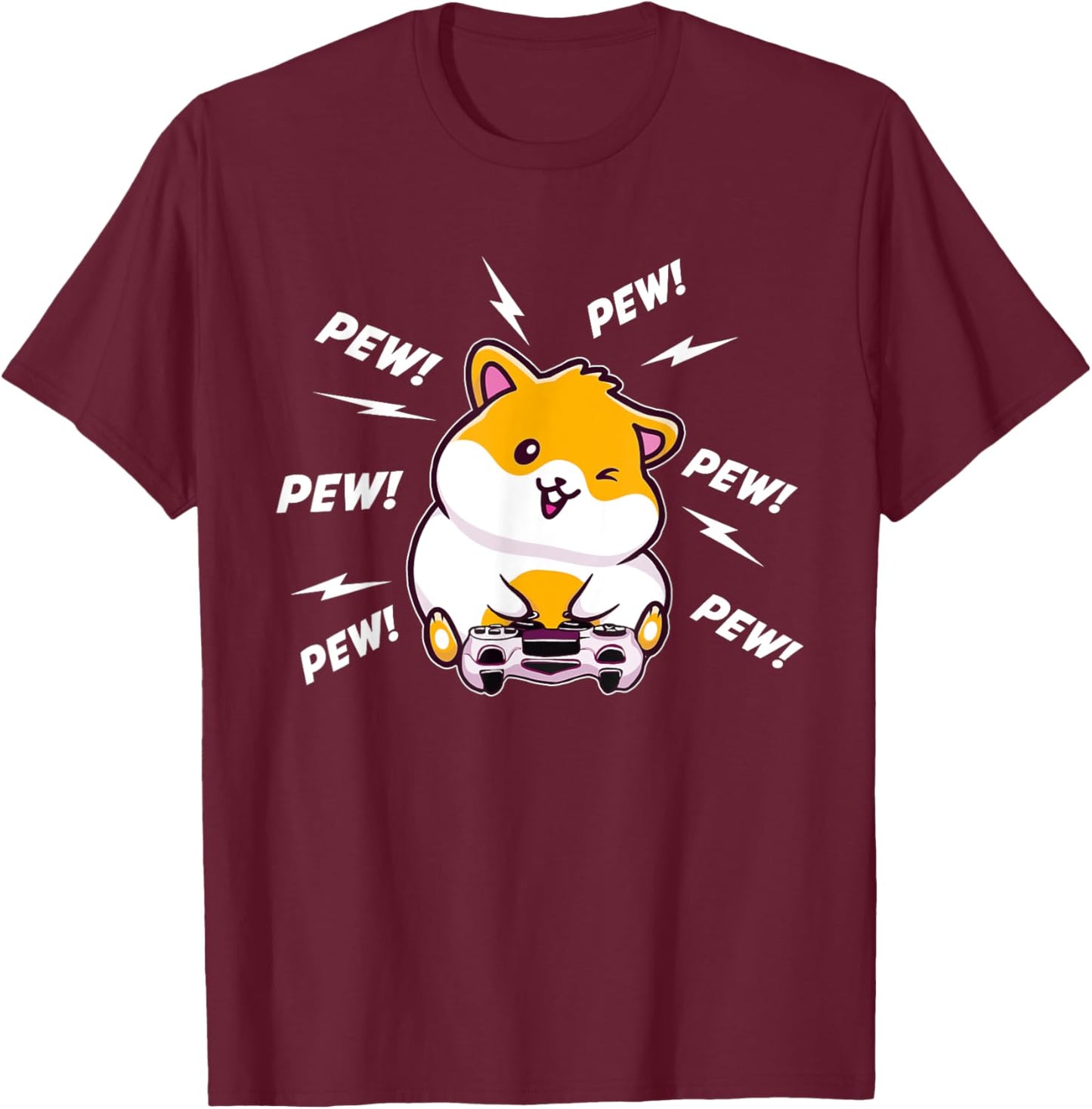 Hamster Video Gamer - Gaming Animal Whisperer Rodent Lover T-Shirt - T-Shirt | Maroon