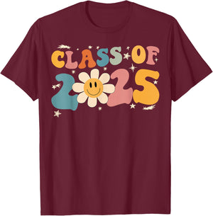 Class of 2025 Grow With Me Graduation First Day of School T-Shirt - T-Shirt | Maroon