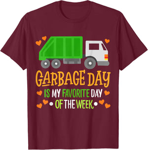 Garbage Truck T-Shirt - T-Shirt | Maroon
