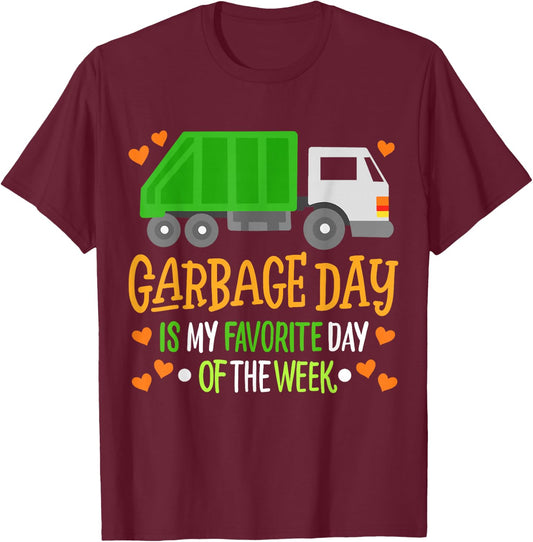 Garbage Truck T-Shirt - T-Shirt | Maroon