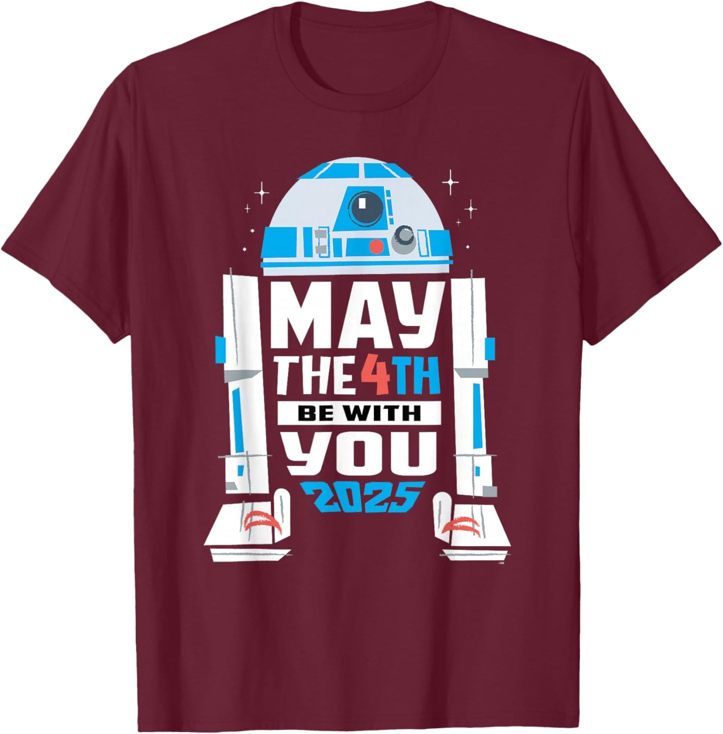 Star Wars R2-D2 May the 4th Be With You 2025 Star Wars Day T-Shirt - T-Shirt | Maroon