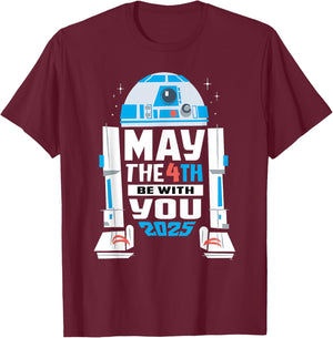 Star Wars R2-D2 May the 4th Be With You 2025 Star Wars Day T-Shirt - T-Shirt | Maroon