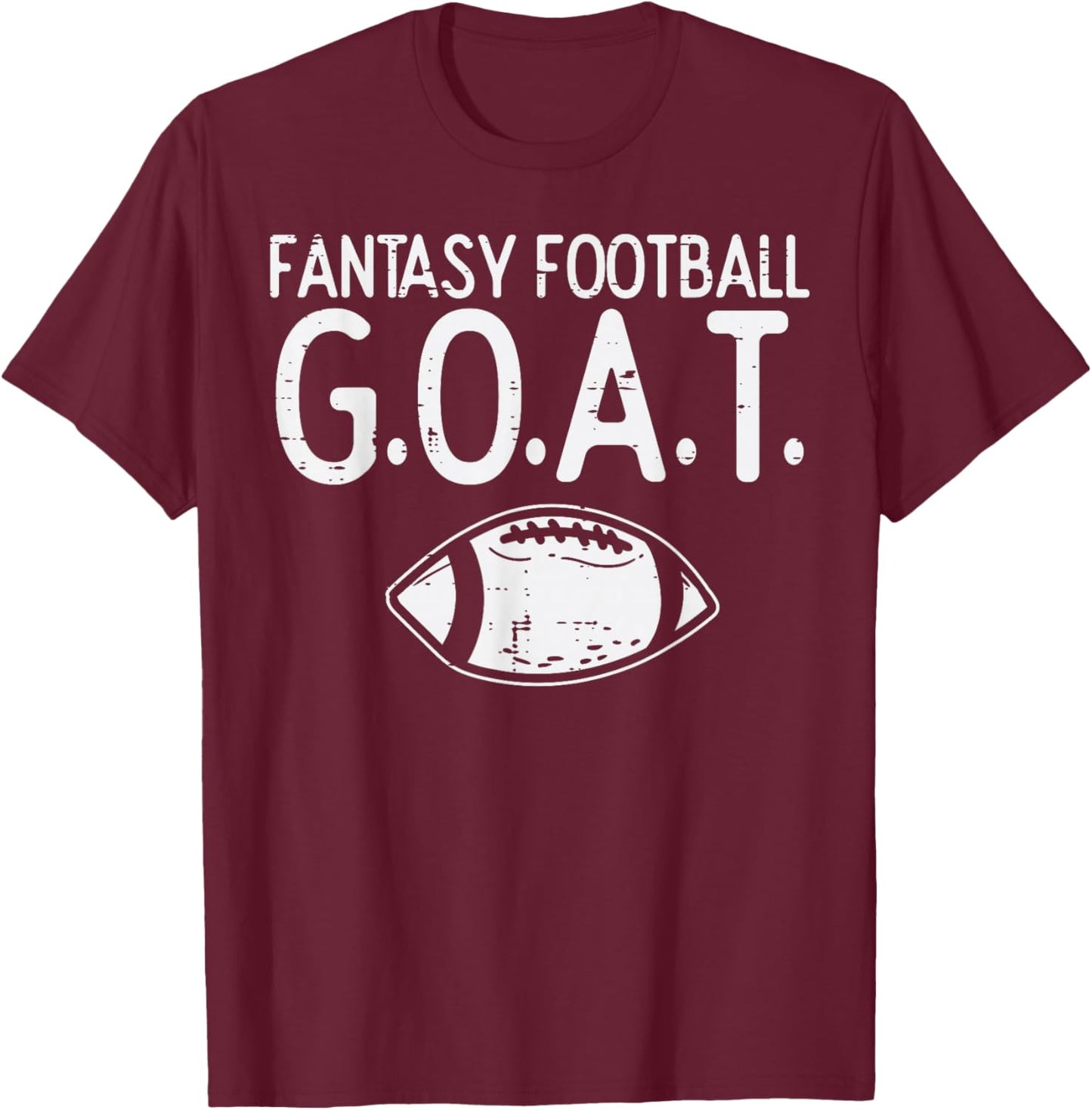 Fantasy Football Goat Greatest Draft Party Champion Men T-Shirt - T-Shirt | Maroon