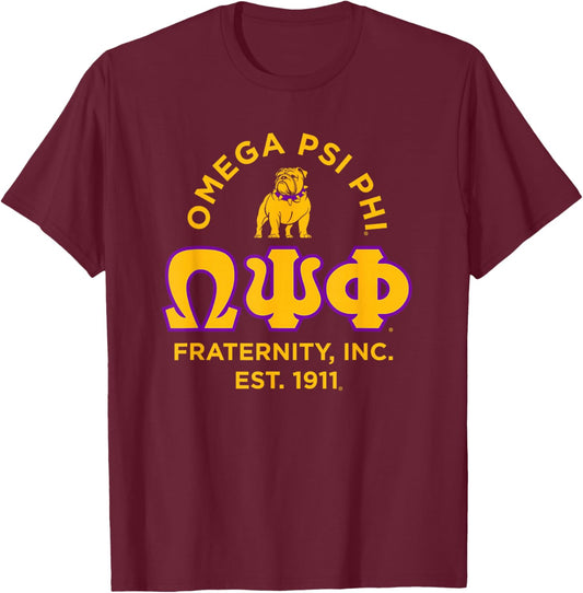 Omega Psi Phi Fraternity Paraphernalia, Omega Psi Phi Ques T-Shirt - T-Shirt | Maroon
