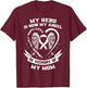 My Hero Is Now My Angel Mom Lung Cancer Awareness Products T-Shirt - T-Shirt | Maroon