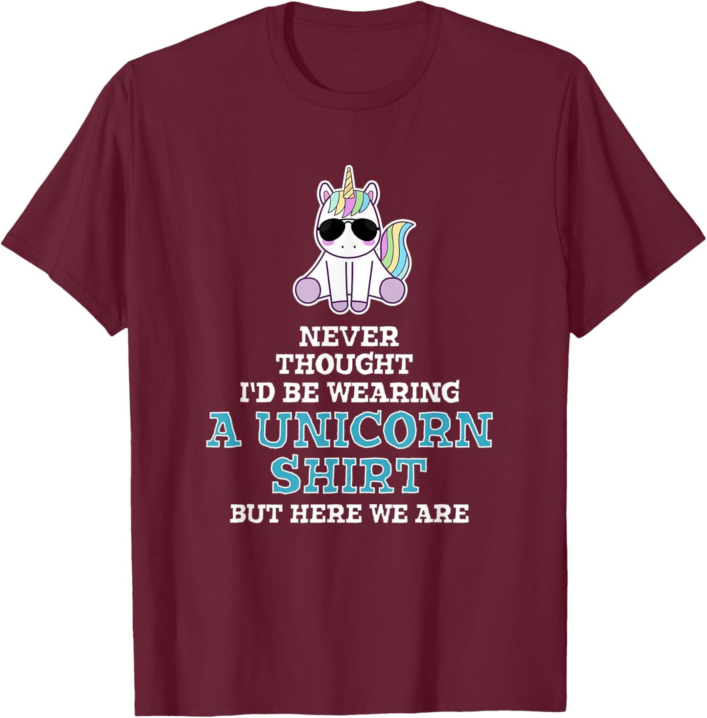 Manly Unicorn Gift Dad Grandpa or Bro - Funny Unicorn T-Shirt - T-Shirt | Maroon