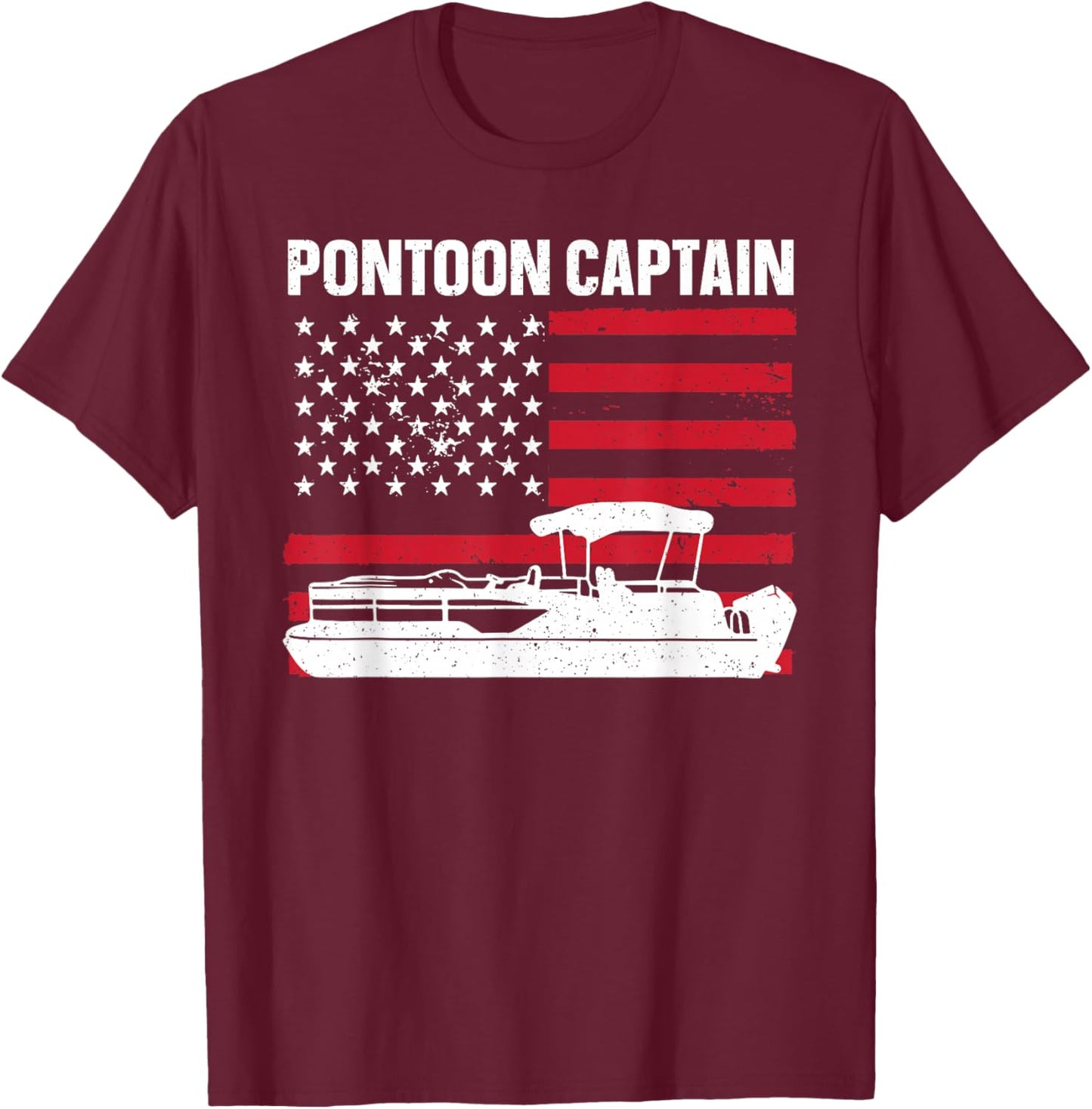 Cool Pontoon Captain Art Women Pontoon Boat Captain T-Shirt - T-Shirt | Maroon