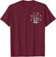 Skeleton Hand Peace Pocket Halloween Costume Men Women Kids T-Shirt - T-Shirt | Maroon