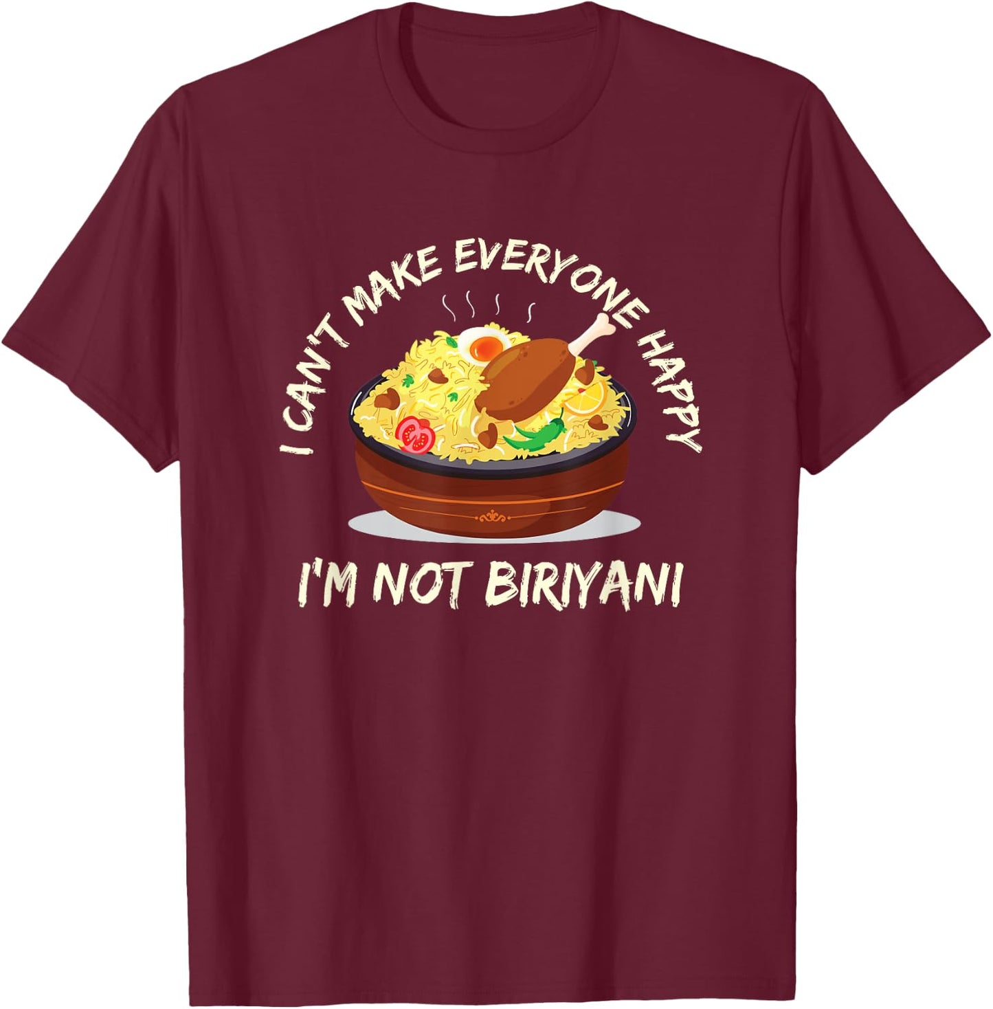 India pakistan biryani food lovers gift T-Shirt - T-Shirt | Maroon