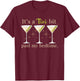 It's A Tini Bit Past My Bedtime Dirty Martini Pajama T-Shirt - T-Shirt | Maroon