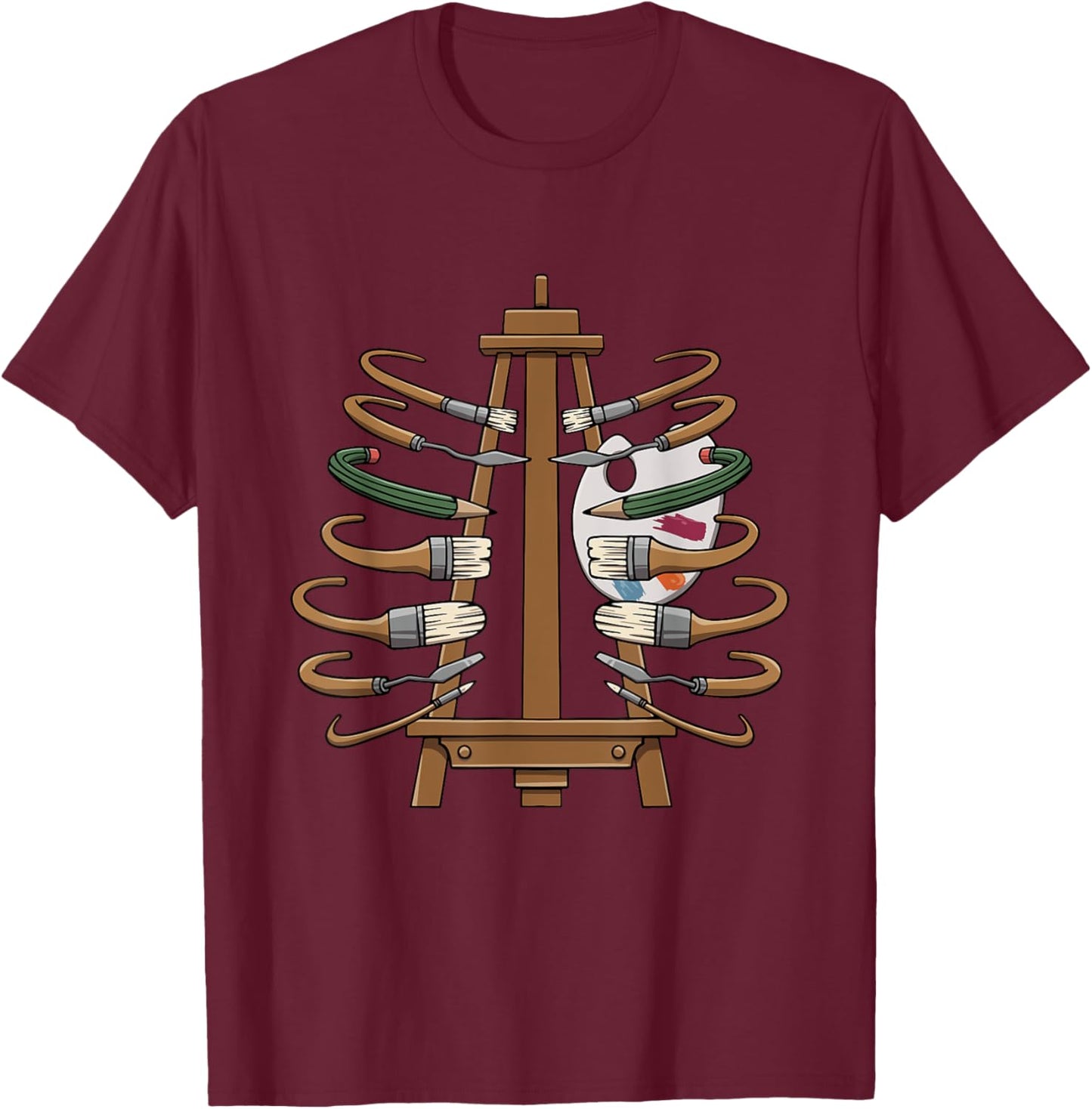Art Teacher Graphic Artist Art Educator T-Shirt - T-Shirt | Maroon