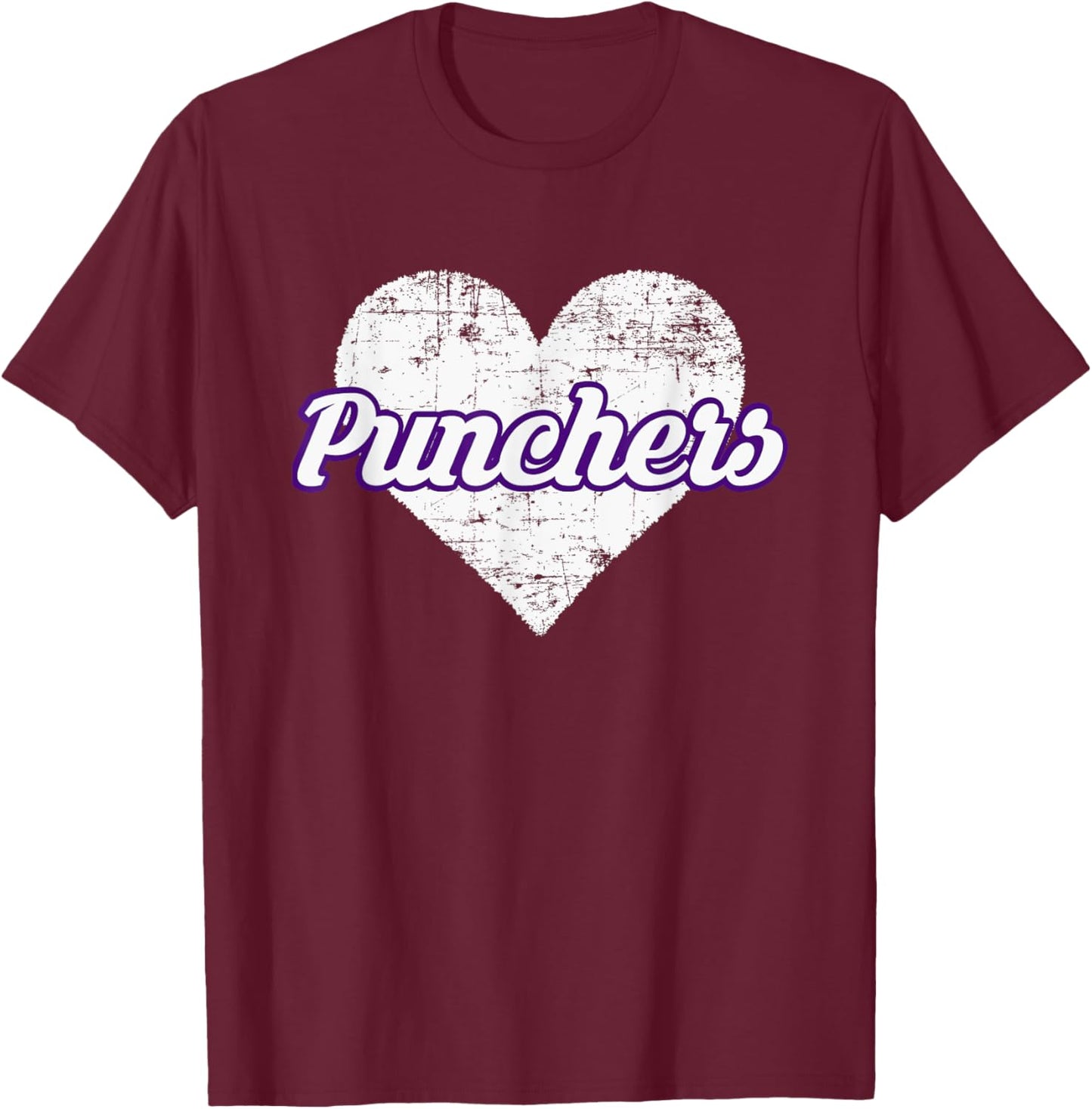Mason Punchers Over Heart T-Shirt - T-Shirt | Maroon