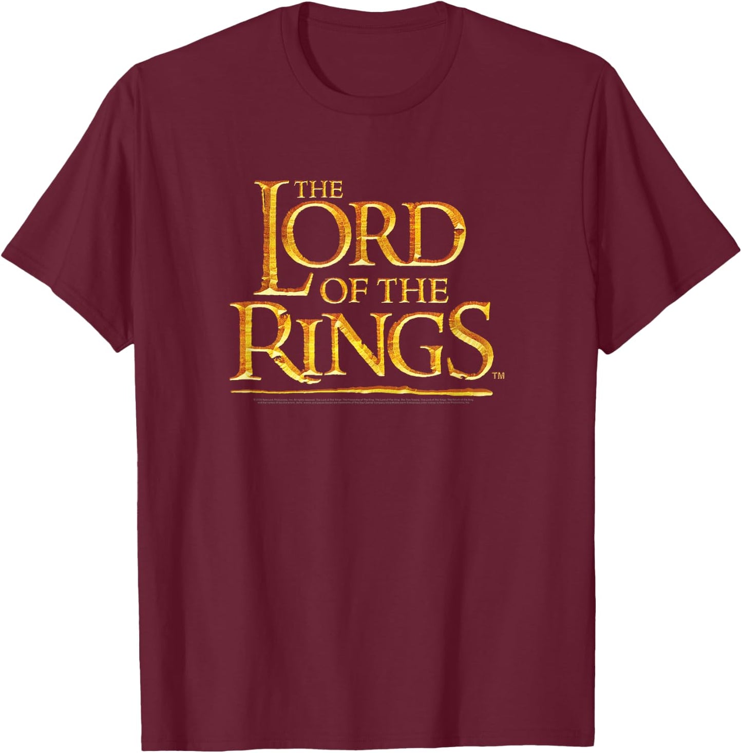 The Lord Of The Rings Original Movie Logo T-Shirt - T-Shirt | Maroon