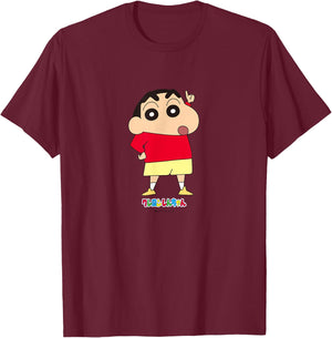 Crayon Shin-chan Shin-chan is a popular person T-Shirt - T-Shirt | Maroon